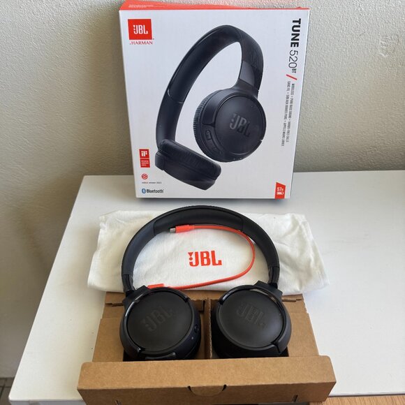JBL Other - JBL Tune 520BT Wireless Headphones Black Bluetooth 57H Battery Open Box